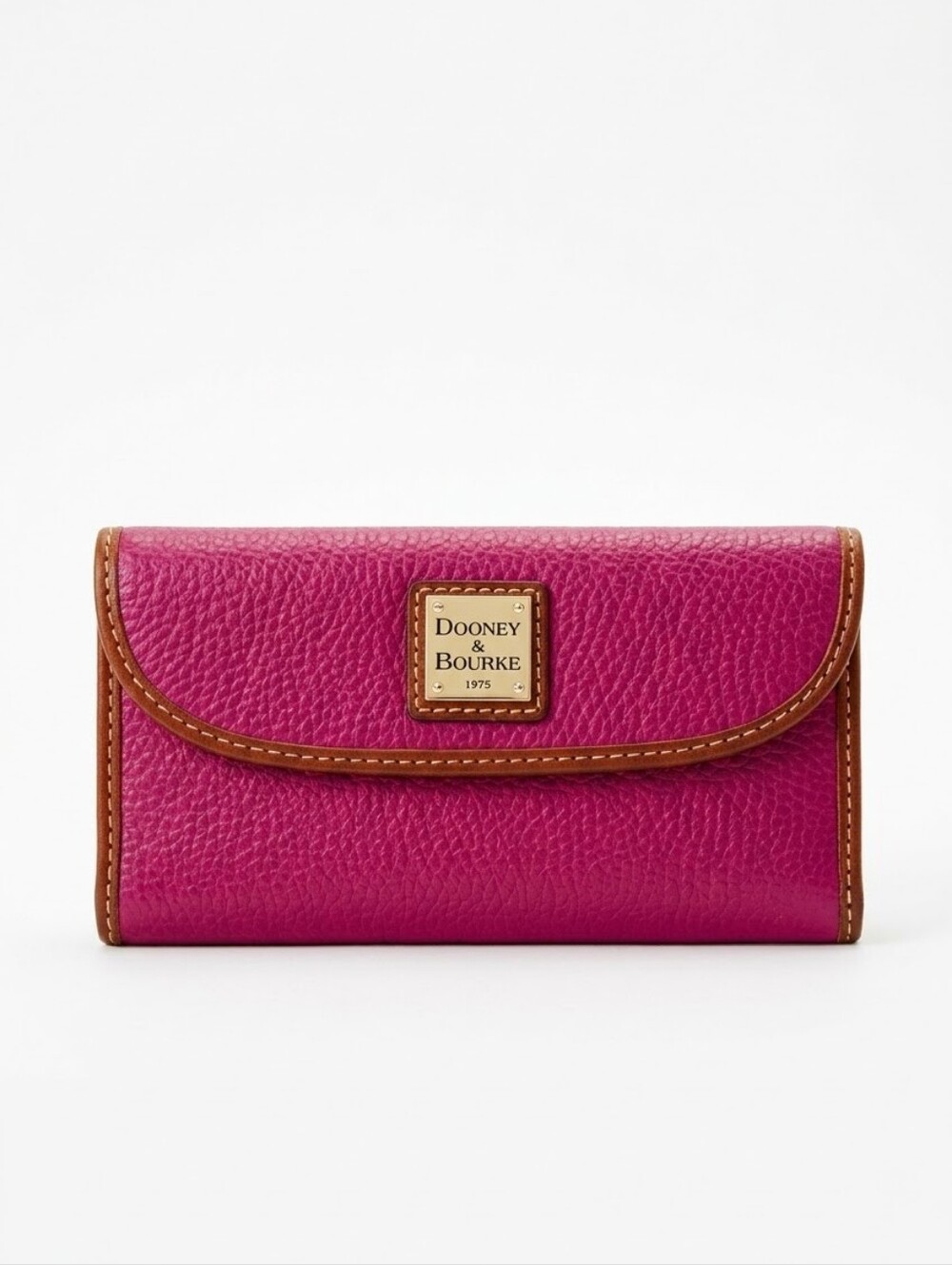 Dooney & Bourke Pink Pebble-Texture Continental Wallet